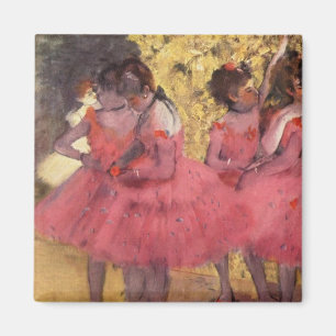 Edgar Degas Rosa Dancers Magnet