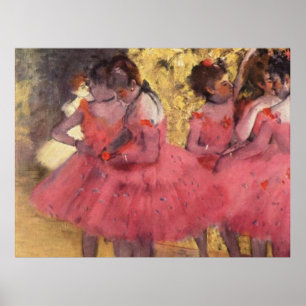 Edgar Degas Rosa Dancers Poster
