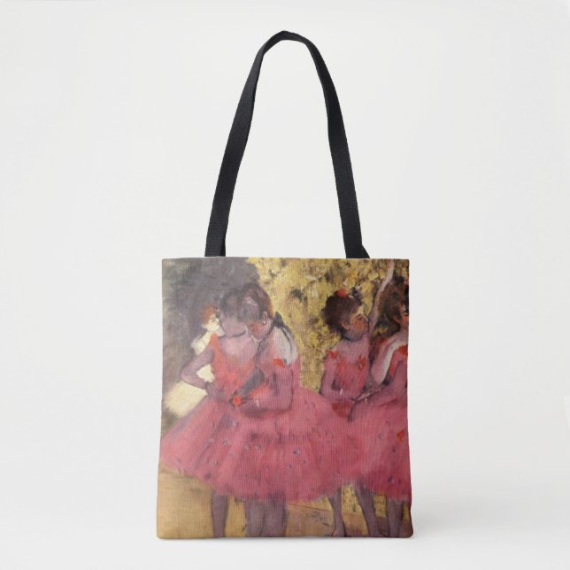 Edgar Degas Rosa Dancers Tygkasse (Framsida)