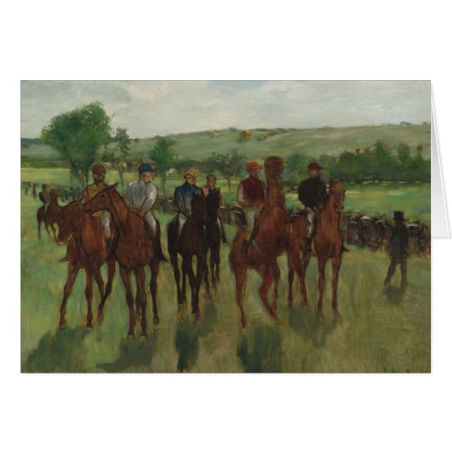 Edgar Degas | ryttarna Hälsningskort (Framsidan Horizontal)