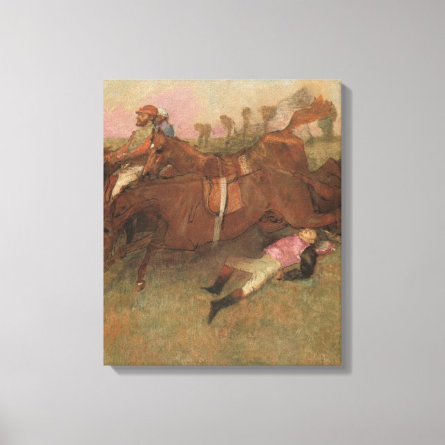 Edgar Degas | Scen från Steeplechase Canvastryck (Framsida)
