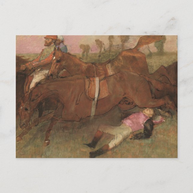 Edgar Degas | Scen från Steeplechase Vykort (Framsida)