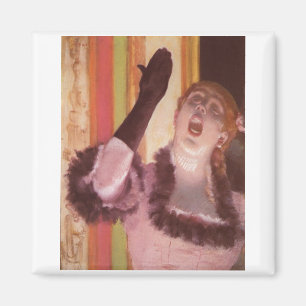 Edgar Degas - Singer med Glove 1878 Woman Flower Magnet