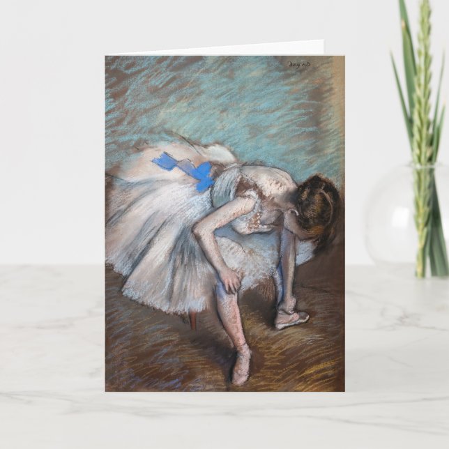 Edgar Degas - Sittande dansare Kort (Framsida)