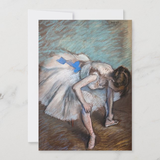 Edgar Degas - Sittdansare Tack Kort (Framsida)