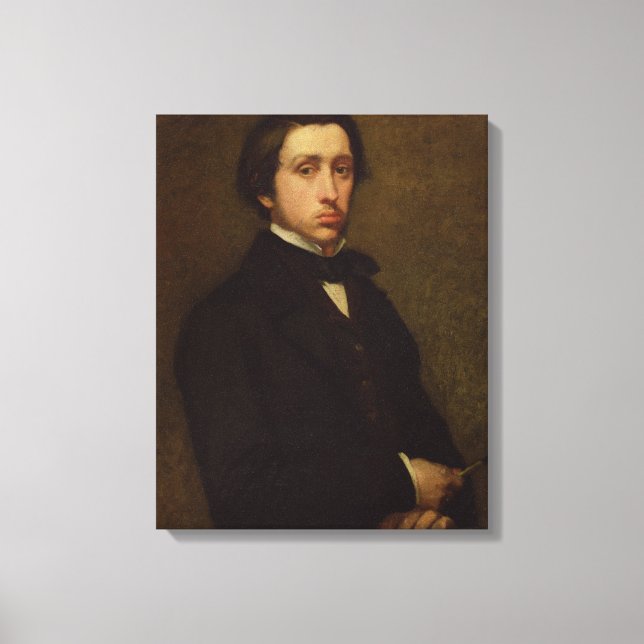 Edgar Degas | Självporträtt, 1855 Canvastryck (Framsida)