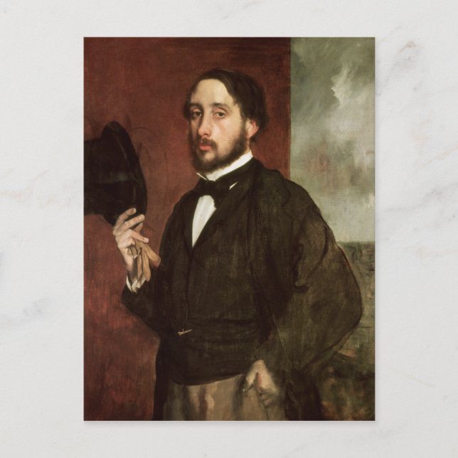 Edgar Degas | Självporträtt, c.1862 Vykort (Framsida)