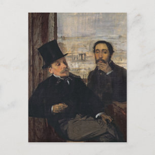 Edgar Degas Självporträtt w Evariste de Valernes Vykort