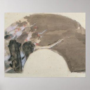 Edgar Degas skissar för en fläkt, c.1879 Poster