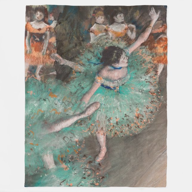 Edgar Degas - Skräddarr / Dancer in Grönt Fleecefilt (Framsidan)