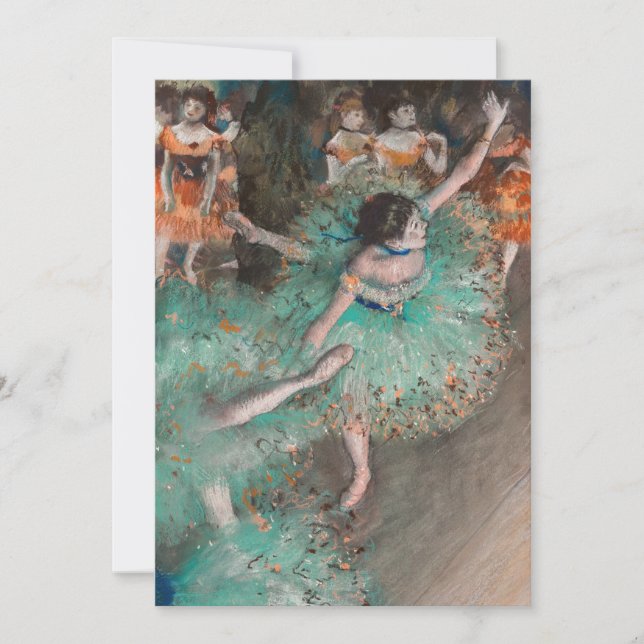 Edgar Degas - Skräddarr / Dancer in Grönt Inbjudningar (Framsida)