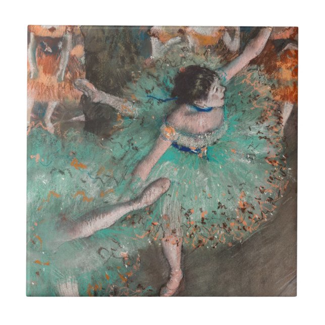 Edgar Degas - Skräddarr / Dancer in Grönt Kakelplatta (Framsidan)