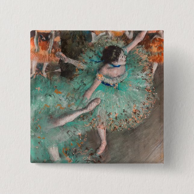 Edgar Degas - Skräddarr / Dancer in Grönt Knapp (Framsida)