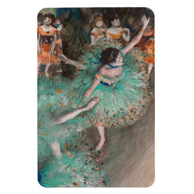 Edgar Degas - Skräddarr / Dancer in Grönt Magnet (Vertikal)