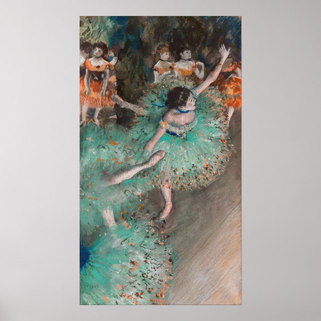 Edgar Degas - Skräddarr / Dancer in Grönt Poster (Framsidan)