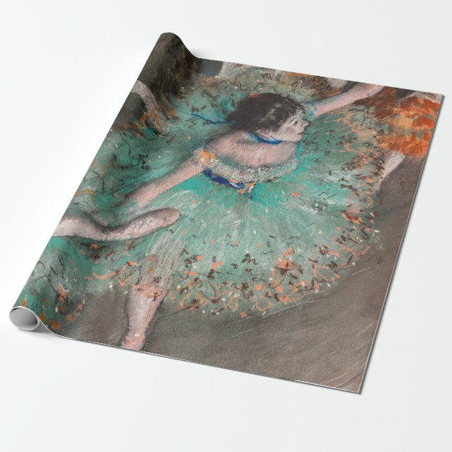 Edgar Degas - Skräddarr / Dancer in Grönt Presentpapper (Utrullad)