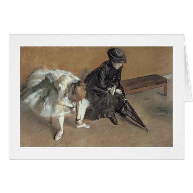 Edgar Degas | som väntar, c.1882 Hälsningskort (Framsidan Horizontal)