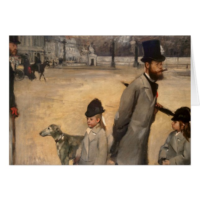 Edgar Degas| Ställe de la Concorde, 1875 Hälsningskort (Framsidan Horizontal)
