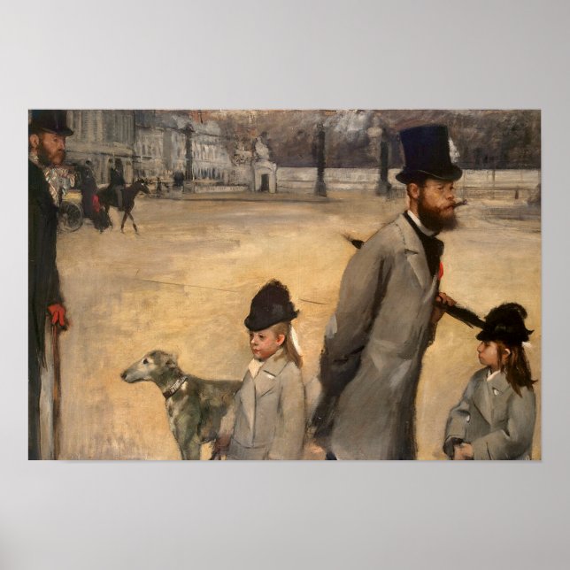 Edgar Degas | Ställe de la Concorde, 1875 Poster (Framsidan)