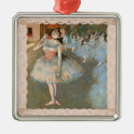 Edgar Degas Star Dancer med  Snöre Trim Julgransprydnad Metall