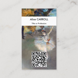 Edgar Degas - Star - QR-kod Visitkort