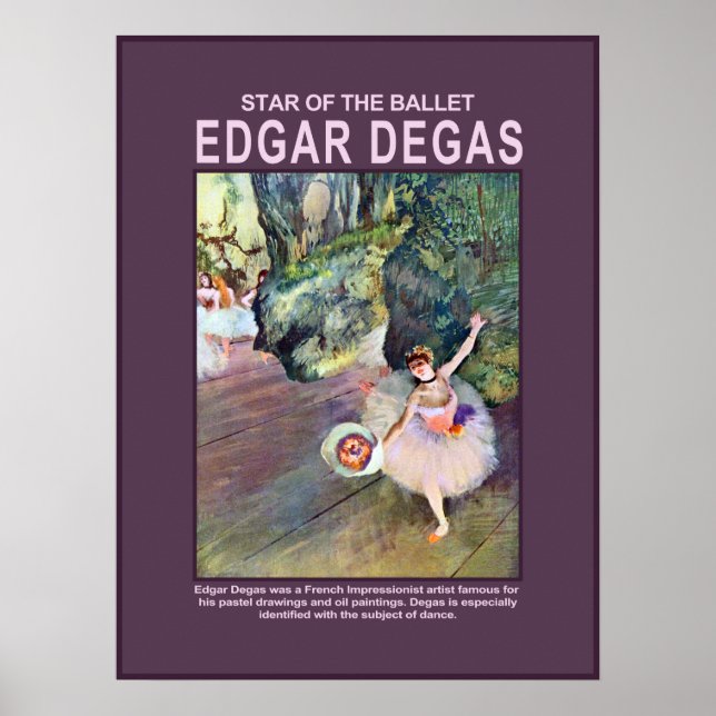 Edgar Degas stjärna av Ballet Poster (Framsidan)