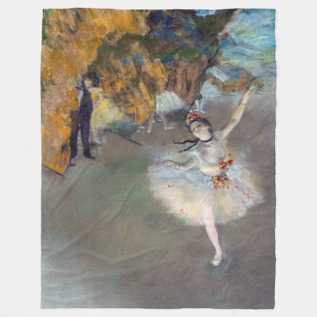 Edgar Degas - Stjärna/dansare på scenen Fleecefilt (Framsidan)