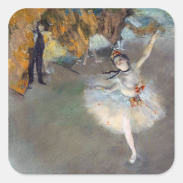 Edgar Degas - Stjärna/dansare på scenen Fyrkantigt Klistermärke