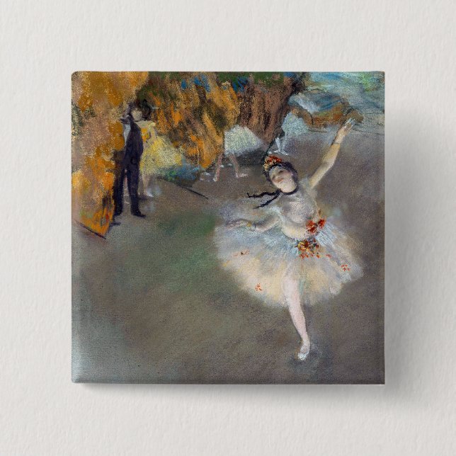 Edgar Degas - Stjärna/dansare på scenen Knapp (Framsida)