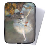 Edgar Degas - Stjärna/dansare på scenen Laptop Fodral<br><div class="desc">Stjärna/dansare på scenen (Ballet/ L'etoile) - Edgar Degas,  Pastel on Monotype,  1876-1877</div>