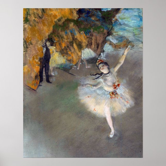 Edgar Degas - Stjärna/dansare på scenen Poster (Framsidan)