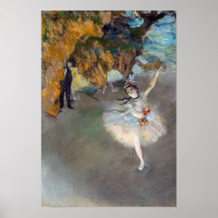 Edgar Degas - Stjärna/dansare på scenen Poster