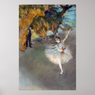 Edgar Degas - Stjärna/dansare på scenen Poster