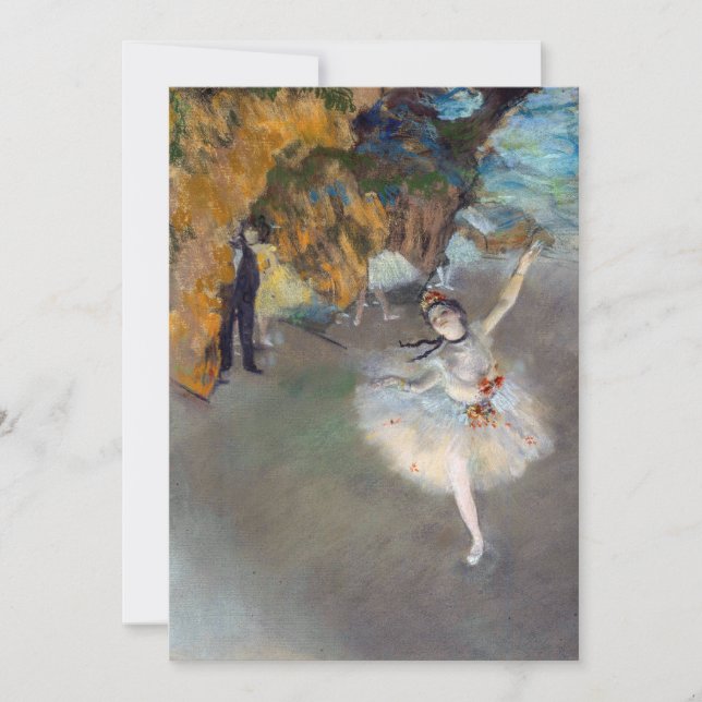 Edgar Degas - Stjärna/dansare på scenen Tack Kort (Framsida)