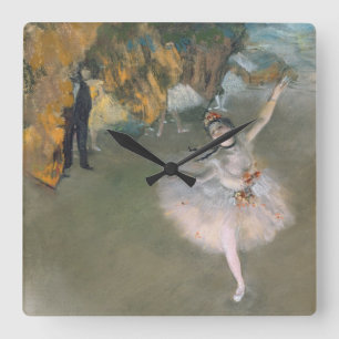 Edgar Degas Stjärna eller dansare på scenen Fyrkantig Klocka