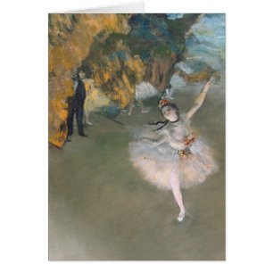 Edgar Degas Stjärna eller dansare på scenen Hälsningskort