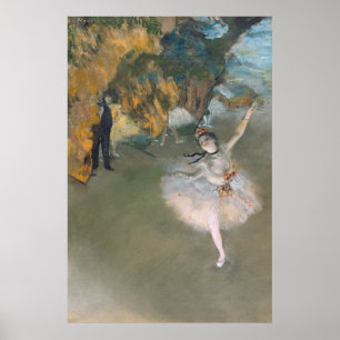 Edgar Degas Stjärna eller dansare på scenen Poster