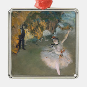 Edgar Degas stjärnan eller dansare på arranger Julgransprydnad Metall