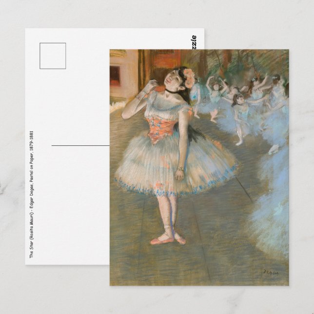 Edgar Degas - Stjärnan Vykort (Fram/baksida)