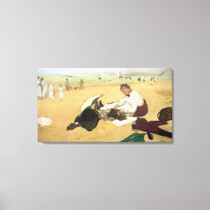 Edgar Degas strandplats Canvastryck