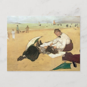 Edgar Degas strandplats Vykort
