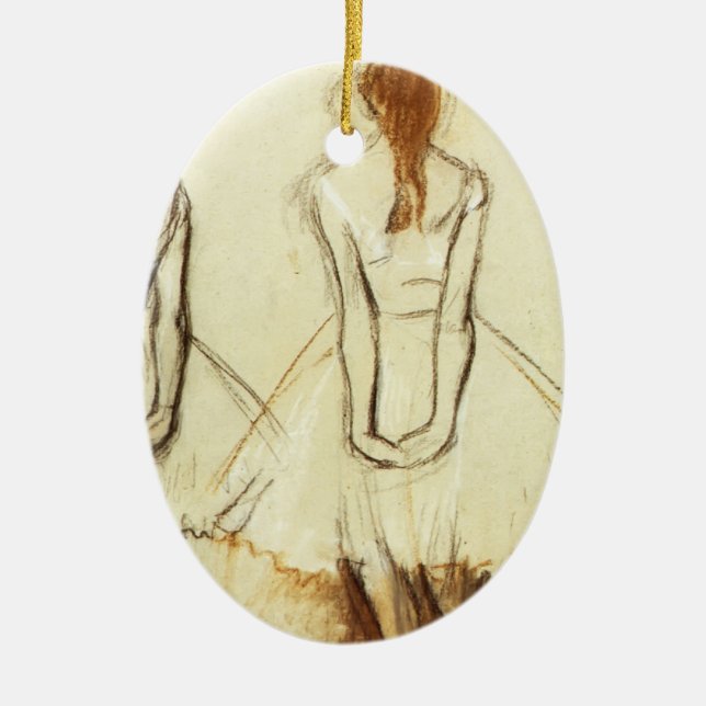 Edgar Degas: Studie för lite dansare Julgransprydnad Keramik (Framsidan)