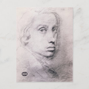 Edgar Degas: Studie för självporträtt Vykort