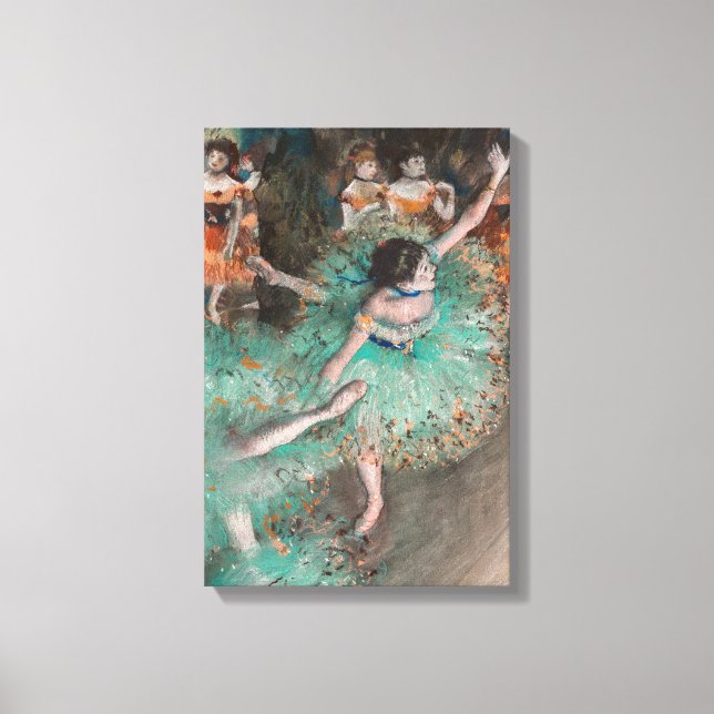 Edgar Degas - Svajande dansare / Dansare i grönt Canvastryck (Framsida)