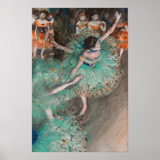 Edgar Degas - Svajande dansare / Dansare i grönt Poster (Framsidan)