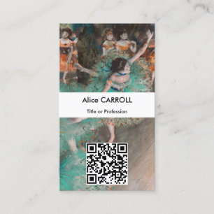 Edgar Degas - Swayed Dancer - QR-kod Visitkort