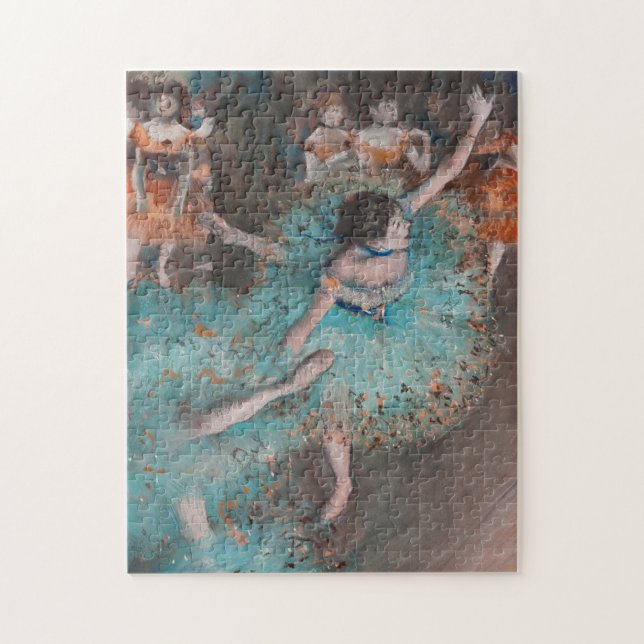 Edgar Degas Swuting Dancer Grönt Dancer Pussel (Vertikal)