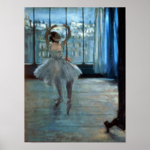 Edgar Degas Tankare framför ett fönster Poster
