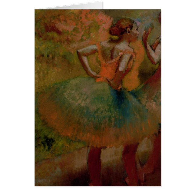 Edgar Degas | Tankare som bär Grönt Skjort Hälsningskort (Framsidan)