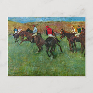 Edgar Degas - tävlan Horse före start Vykort
